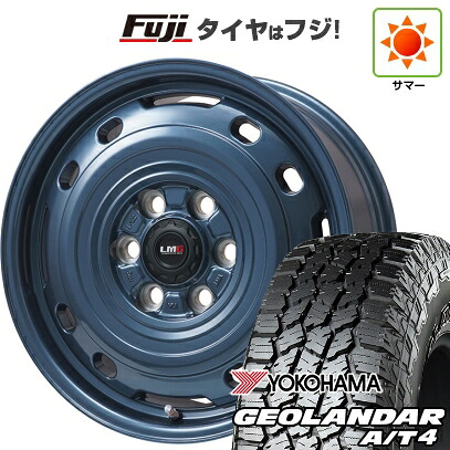 【新品】ランクル250/ランクル300 夏タイヤ ホイール4本セット 265/65R18 ヨコハマ ジオランダー A/T4 G018 RBL レアマイスター LMG OFF-STYLE 2 (ブルー) トヨタ車用 7.5J 18インチ(送料無料)