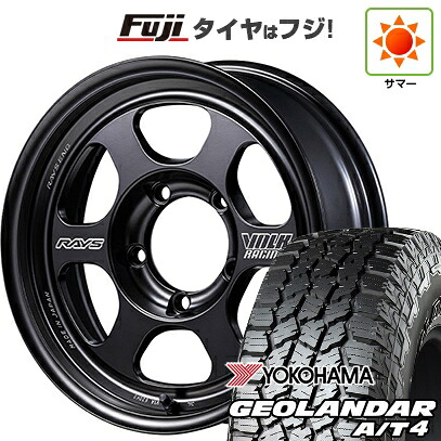 【新品】ジムニーシエラ/ジムニーノマド 夏タイヤ ホイール4本セット 225/70R16 ヨコハマ ジオランダー A/T4 G018 RBL RAYS レイズ ボルクレーシング TE37XT FOR J Black Shadow LTD. 6J 16インチ(送料無料)
