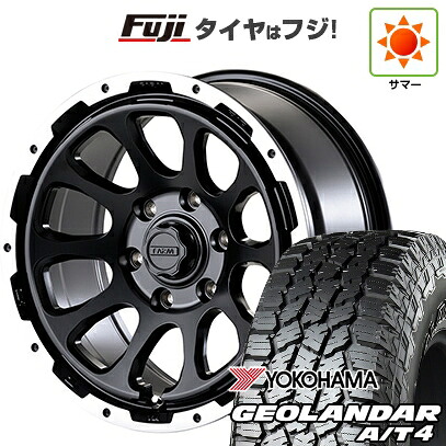 【新品】プラド/ハイラックス 夏タイヤ ホイール4本セット 285/70R17 ヨコハマ ジオランダー A/T4 G018 OWL/RBL モーターファーム ファームD10 8J 17インチ(送料無料)