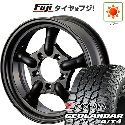 【新品】ジムニー 夏タイヤ ホイール4本セット 215/85R16 ヨコハマ ジオランダー A/T4 G018 RBL モーターファーム J-トラッド 5.5J 16インチ(送料無料)