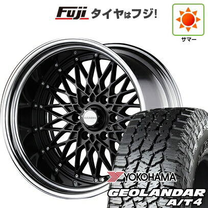 【新品】キャラバン 夏タイヤ ホイール4本セット 215/65R16 109/107S ヨコハマ ジオランダー A/T4 G018 WL/RBL ファブレス ヴァローネ RM-6 2P 7J 16インチ(送料無料)