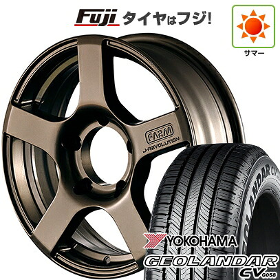 【新品】ジムニーシエラ/ジムニーノマド 夏タイヤ ホイール4本セット 215/70R16 ヨコハマ ジオランダー CV G058 モーターファーム J-レボリューション 5.5J 16インチ(送料無料)