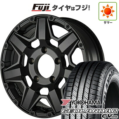 【新品】ジムニー 夏タイヤ ホイール4本セット 175/80R16 ヨコハマ ジオランダー CV G058 クライメイト スワット(マットブラック) 5.5J 16インチ(送料無料)