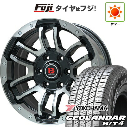 【新品】プラド/ハイラックス 夏タイヤ ホイール4本セット 265/65R17 ヨコハマ ジオランダー H/T4 G062 ビッグウエイ B-LUGNAS FRD(ブラックポリッシュ/ブラッククリア) 8J 17インチ(送料無料)|フジ スペシャルセレクション