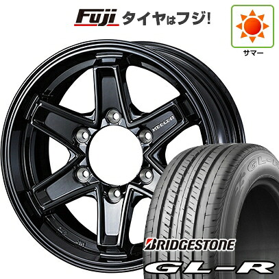 【新品】ハイエース200系 夏タイヤ ホイール4本セット 215/65R16 109/107R ブリヂストン GL-R WEDS ウェッズアドベンチャー キーラータクティクス グロスブラック 6.5J 16インチ(送料無料)