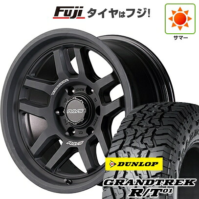 【新品】プラド/ハイラックス 夏タイヤ ホイール4本セット 35X12.5R17 ダンロップ グラントレック R/T01 RBL RAYS レイズ デイトナ D325 8J 17インチ(送料無料)