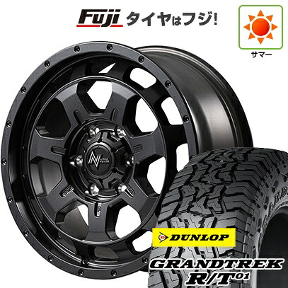 【新品】プラド/ハイラックス 夏タイヤ ホイール4本セット 35X12.5R17 ダンロップ グラントレック R/T01 RBL MID WHEELS NITRO POWER M7 ファランクス 7.5J 17インチ(送料無料)