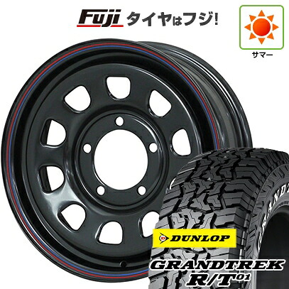 【新品】ジムニーシエラ/ジムニーノマド 夏タイヤ ホイール4本セット 215/70R16 ダンロップ グラントレック R/T01 RWL/RBL モリタ デイトナズ 6J 16インチ(送料無料)｜フジ スペシャルセレクション