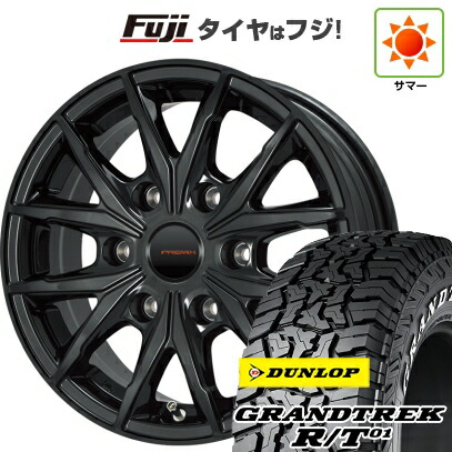 【新品】キャラバン 夏タイヤ ホイール4本セット 215/65R16 109/107Q ダンロップ グラントレック R/T01 RWL/RBL プレミックス HC2x6(グロスブラック) 6.5J 16インチ(送料無料)