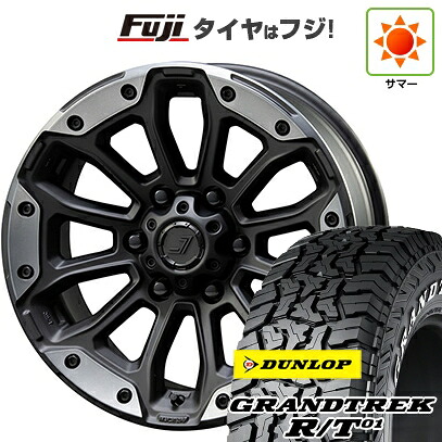 【新品】プラド/ハイラックス 夏タイヤ ホイール4本セット 265/70R17 ダンロップ グラントレック R/T01 RWL/RBL TUS JAPAN ジェップセン MJCR 216 8J 17インチ(送料無料)