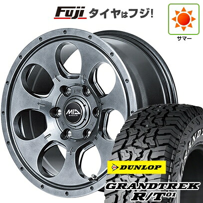 【新品】プラド/ハイラックス 夏タイヤ ホイール4本セット 285/70R17 ダンロップ グラントレック R/T01 RWL/RBL MID WHEELS マッドエージェント 7.5J 17インチ(送料無料)