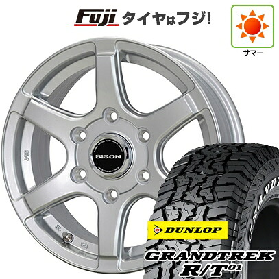 【新品】プラド/ハイラックス 夏タイヤ ホイール4本セット 285/70R17 ダンロップ グラントレック R/T01 RWL/RBL ホットスタッフ バイソン BN-04 7.5J 17インチ(送料無料)