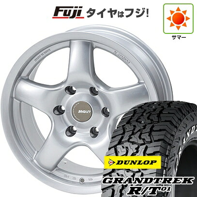 【新品】プラド/ハイラックス 夏タイヤ ホイール4本セット 265/65R17 ダンロップ グラントレック R/T01 RWL/RBL フォーバイフォーエンジニア ブラッドレー パイ 8J 17インチ(送料無料)｜フジ スペシャルセレクション