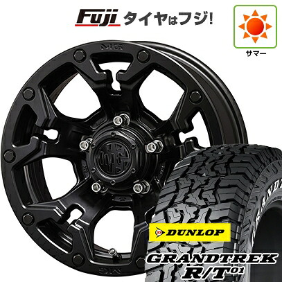 【新品】ジムニー 夏タイヤ ホイール4本セット 215/85R16 ダンロップ グラントレック R/T01 RWL/RBL クリムソン マーテルギア(MG) ゴーレム 5.5J 16インチ(送料無料)