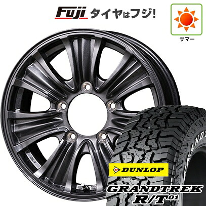 【新品】ジムニー 夏タイヤ ホイール4本セット 185/85R16 ダンロップ グラントレック R/T01 RWL/RBL トピー バザルト-X タイプ2 5.5J 16インチ(送料無料)｜フジ スペシャルセレクション