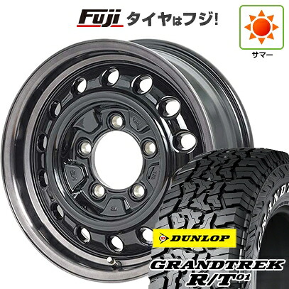 【新品】ジムニーシエラ/ジムニーノマド 夏タイヤ ホイール4本セット 225/70R16 ダンロップ グラントレック R/T01 RWL/RBL アピオ ワイルドボア D 6J 16インチ(送料無料)