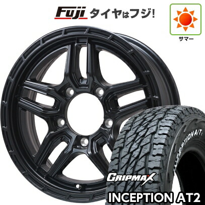 【新品】ジムニー 夏タイヤ ホイール4本セット 175/80R16 グリップマックス インセプション A/TII RWL(限定) レアマイスター LMG ベレッタ(マットブラック) 5.5J 16インチ(送料無料)