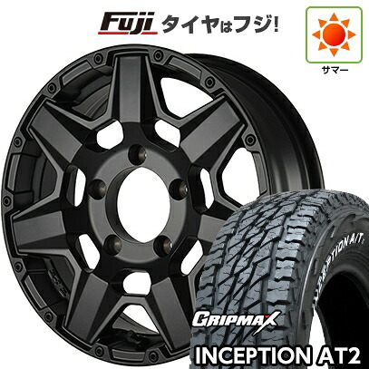 【新品】ジムニー 夏タイヤ ホイール4本セット 175/80R16 グリップマックス インセプション A/TII RWL(限定) クライメイト スワット(マットブラック) 5.5J 16インチ(送料無料) 76,065円
