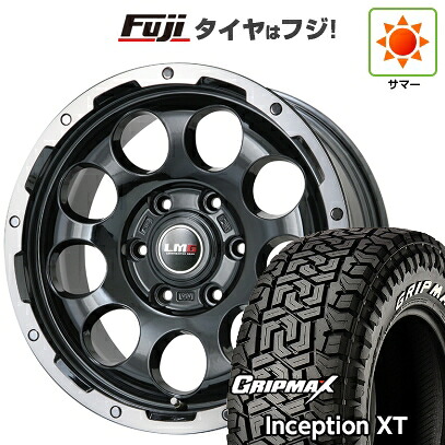 【新品】プラド/ハイラックス 夏タイヤ ホイール4本セット 275/70R17 グリップマックス インセプション X/T RWL(限定2023年製) レアマイスター LMG CS-9 ブラック/ブラッククリアリム 7.5J 17インチ(送料無料)
