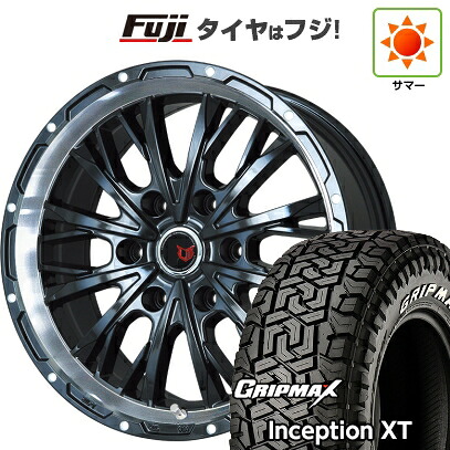 【新品】プラド/ハイラックス 夏タイヤ ホイール4本セット 275/70R17 グリップマックス インセプション X/T RWL(限定2023年製) レアマイスター LMG ヴァスティア(グロスブラック/リムポリッシュ) 8J 17インチ(送料無料)
