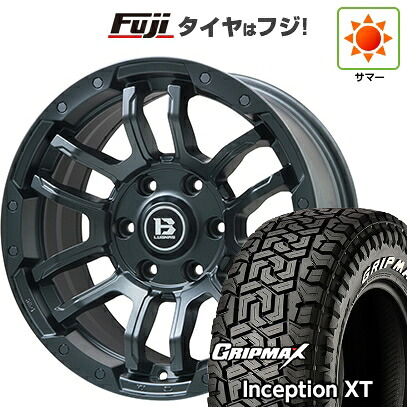 【新品】プラド/ハイラックス 夏タイヤ ホイール4本セット 275/70R17 グリップマックス インセプション X/T RWL(限定2023年製) ビッグウエイ B-LUGNAS FRD(マットブラック) 8J 17インチ(送料無料)