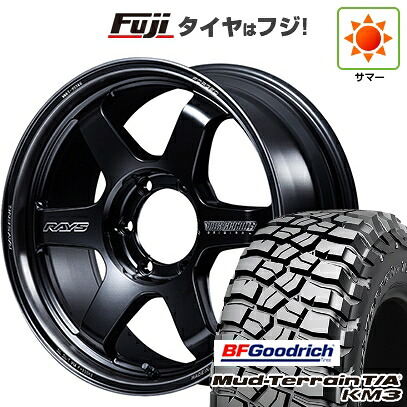 【新品】ランクル300 夏タイヤ ホイール4本セット 275/65R18 BFグッドリッチ マッドテレーンT/A KM3 RAYS レイズ ボルクレーシング TE37ULTRA ラージPCD Black Shadow 8.5J 18インチ(送料無料)｜フジ スペシャルセレクション