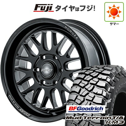 【新品】プラド/ハイラックス 夏タイヤ ホイール4本セット 35X12.5R17 BFグッドリッチ マッドテレーンT/A KM3 RAYS レイズ ホムラ 2X9L-RA 8.5J 17インチ(送料無料)
