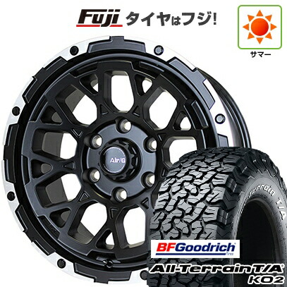 【新品】プラド/ハイラックス 夏タイヤ ホイール4本セット 35X12.5R17 BFグッドリッチ オールテレーンT/A KO2 RWL/RBL フォーバイフォーエンジニア エアージー ロックス 8J 17インチ(送料無料)