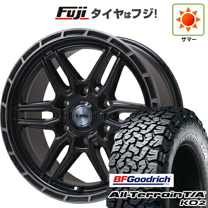 【新品】プラド/ハイラックス 夏タイヤ ホイール4本セット 35X12.5R17 BFグッドリッチ オールテレーンT/A KO2 RWL/RBL レアマイスター LMG ベレッタ(グロスブラック/ブラッククリアリム) 8J 17インチ(送料無料)|フジ スペシャルセレクション