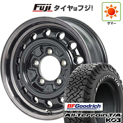 【新品】ジムニーシエラ/ジムニーノマド 夏タイヤ ホイール4本セット 215/75R15 BFグッドリッチ オールテレーンT/A KO3 RWL アピオ ワイルドボア D 6J 15インチ(送料無料)｜フジ スペシャルセレクション 119,650円