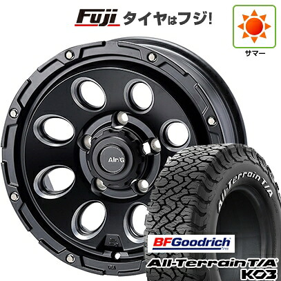 【新品】ジムニーシエラ/ジムニーノマド 夏タイヤ ホイール4本セット 215/70R16 BFグッドリッチ オールテレーンT/A KO3 RWL フォーバイフォーエンジニア エアージー マッシヴ 6J 16インチ(送料無料)