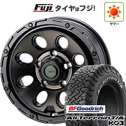 【新品】ジムニーシエラ/ジムニーノマド 夏タイヤ ホイール4本セット 225/70R16 BFグッドリッチ オールテレーンT/A KO3 RWL フォーバイフォーエンジニア エアージー マッシヴ ゴーストエディション 6J 16インチ(送料無料)|フジ スペシャルセレクション