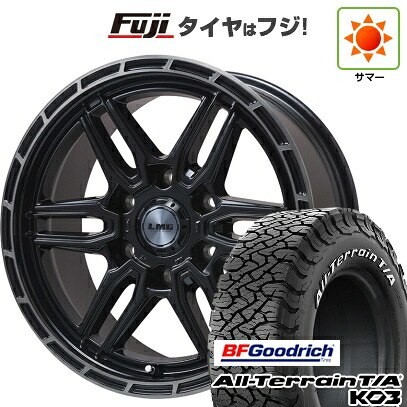 【新品】プラド/ハイラックス 夏タイヤ ホイール4本セット 265/65R17 BFグッドリッチ オールテレーンT/A KO3 RWL レアマイスター LMG ベレッタ(グロスブラック/ブラッククリアリム) 8J 17インチ(送料無料)|フジ スペシャルセレクション