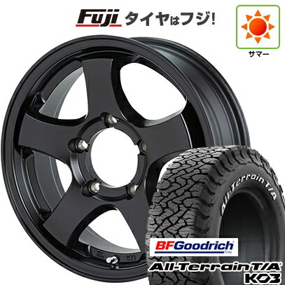 【新品】ジムニーシエラ/ジムニーノマド 夏タイヤ ホイール4本セット 225/70R16 BFグッドリッチ オールテレーンT/A KO3 RWL ショウワガレージ TYPE-M 6J 16インチ(送料無料)|フジ スペシャルセレクション