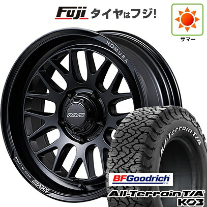 【新品】ジムニーシエラ/ジムニーノマド 夏タイヤ ホイール4本セット 225/70R16 BFグッドリッチ オールテレーンT/A KO3 RWL RAYS レイズ ホムラ 2X9L-RA 6J 16インチ(送料無料)