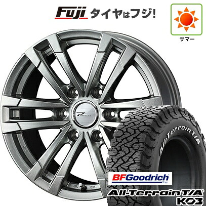【新品】プラド/ハイラックス 夏タイヤ ホイール4本セット 285/70R17 BFグッドリッチ オールテレーンT/A KO3 RWL WEDS ウェッズアドベンチャー プロディータ HC2 メタリックシルバー 限定 8J 17インチ(送料無料)