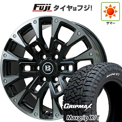 【新品】ランクル300 夏タイヤ ホイール4本セット 285/55R20 グリップマックス マックスグリップ X/T RWL(限定) ビッグウエイ B-LUGNAS BRD(ブラックポリッシュ/ブラッククリア)トヨタ用 8.5J 20インチ(送料無料)