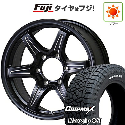 【新品】プラド/ハイラックス 夏タイヤ ホイール4本セット 265/65R17 グリップマックス マックスグリップ X/T RWL(限定) TWS グランヴァード NEO ブラックカット 7.5J 17インチ(送料無料)