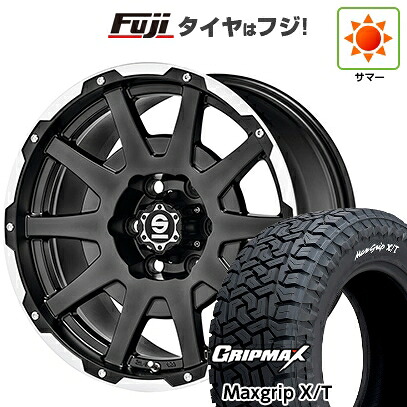 【新品】プラド/ハイラックス 夏タイヤ ホイール4本セット 265/65R17 グリップマックス マックスグリップ X/T RWL(限定) OZ SPARCO ダカール 7.5J 17インチ(送料無料)