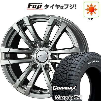 【新品】プラド/ハイラックス 夏タイヤ ホイール4本セット 265/65R17 グリップマックス マックスグリップ X/T RWL(限定) WEDS ウェッズアドベンチャー プロディータ HC2 メタリックシルバー 限定 8J 17インチ(送料無料)
