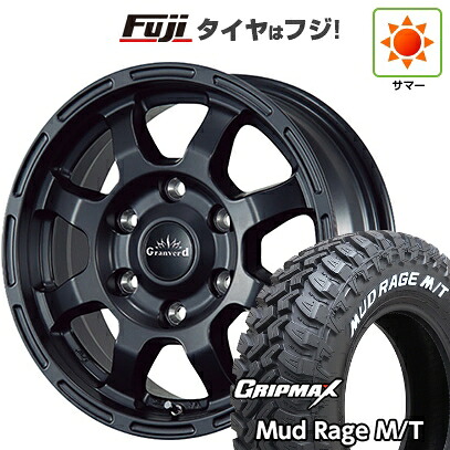 【新品】キャラバン 夏タイヤ ホイール4本セット 195R15C 107/105Q グリップマックス マッドレイジM/T RWL(限定) TWS グランヴァード Elan 6J 15インチ(送料無料)