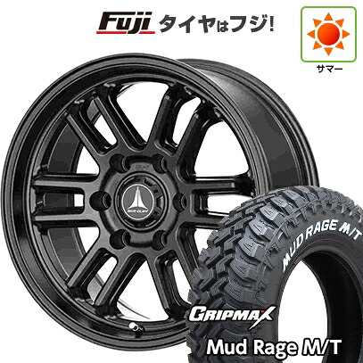 【新品】キャラバン 夏タイヤ ホイール4本セット 195R15C 107/105Q グリップマックス マッドレイジM/T RWL(限定) テクノピア マッドクリフ EVO 6J 15インチ(送料無料)