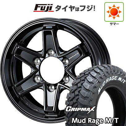 【新品】ハイエース200系 夏タイヤ ホイール4本セット 195R15C 107/105Q グリップマックス マッドレイジM/T RWL(限定) WEDS ウェッズアドベンチャー キーラータクティクス グロスブラック 6J 15インチ(送料無料)|フジ スペシャルセレクション