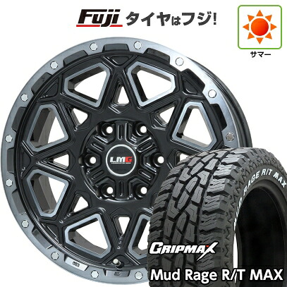 【新品】プラド/ハイラックス 夏タイヤ ホイール4本セット 275/70R17 グリップマックス マッドレイジR/T MAX RWL(限定2023年製) レアマイスター LMG モンタグナ(ブラックポリッシュ/ブラッククリア) 7.5J 17インチ(送料無料)
