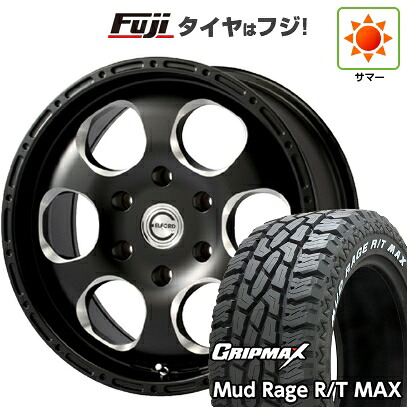 【新品】プラド/ハイラックス 夏タイヤ ホイール4本セット 275/70R17 グリップマックス マッドレイジR/T MAX RWL(限定2023年製) エルフォード ブラッドストック 1P 8J 17インチ(送料無料)