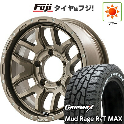 【新品】ジムニー 夏タイヤ ホイール4本セット 195R16C 104/102Q グリップマックス マッドレイジR/T MAX RWL(限定) RAYS レイズ デイトナ F6ブースト 5.5J 16インチ(送料無料)