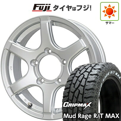 【新品】ジムニー 夏タイヤ ホイール4本セット 195R16C 104/102Q グリップマックス マッドレイジR/T MAX RWL(限定) ホットスタッフ バイソン BN-04 5.5J 16インチ(送料無料)