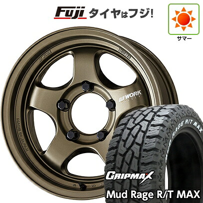 【新品】ジムニー 夏タイヤ ホイール4本セット 195R16C 104/102Q グリップマックス マッドレイジR/T MAX RWL(限定) WORK ワーク マイスター S1 1P SUV 5.5J 16インチ(送料無料)|フジ スペシャルセレクション