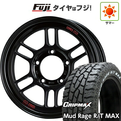 【新品】ジムニー 夏タイヤ ホイール4本セット 195R16C 104/102Q グリップマックス マッドレイジR/T MAX RWL(限定) ENKEI エンケイ ALLROAD RPT1 Black Limited Edition 5.5J 16インチ(送料無料)