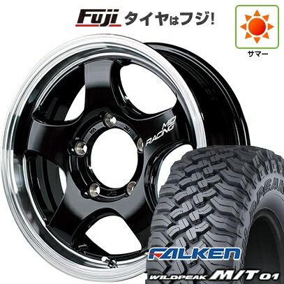 【新品】ジムニー 夏タイヤ ホイール4本セット 185/85R16 ファルケン ワイルドピーク M/T01 MID WHEELS MID RACING R05HC 5.5J 16インチ(送料無料)